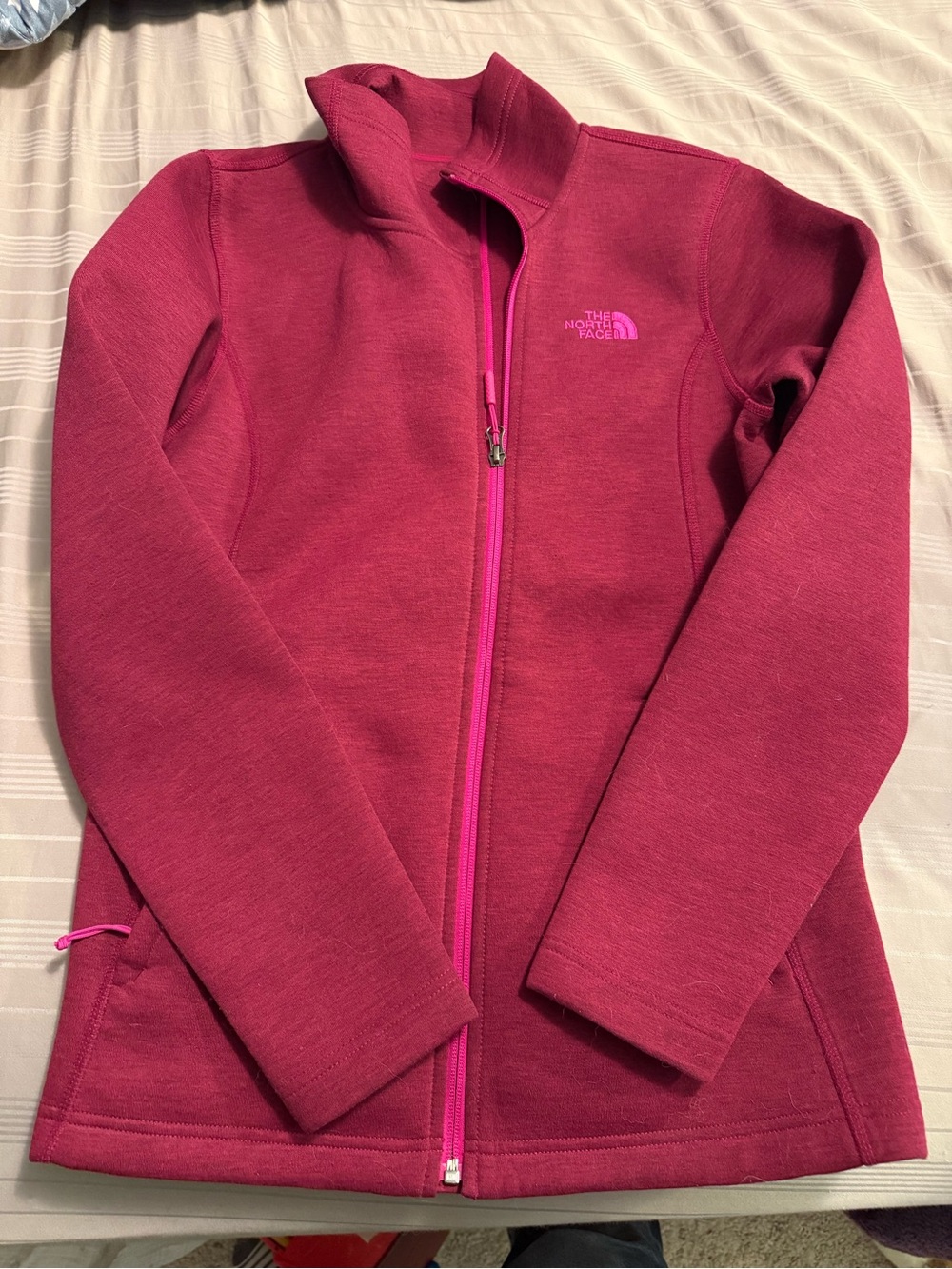 The North Face maroon Full-Zip Fleece Jacket